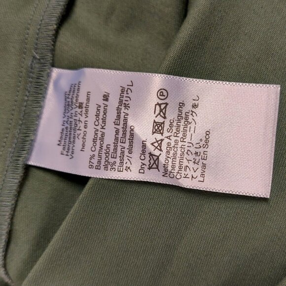 J. Crew Green, Pleated, Cotton Twill Short Skirt; Size: 4 - Picture 7 of 8